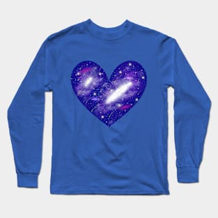 Cosmic Heart Space Heart Celestial Love Design for Cosmic Souls Long Sleeve T-Shirt